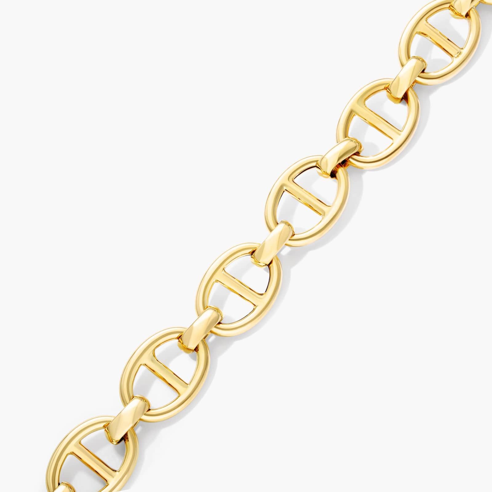 14K Yellow Gold 14mm Flat Mariner Bracelet By James Allen