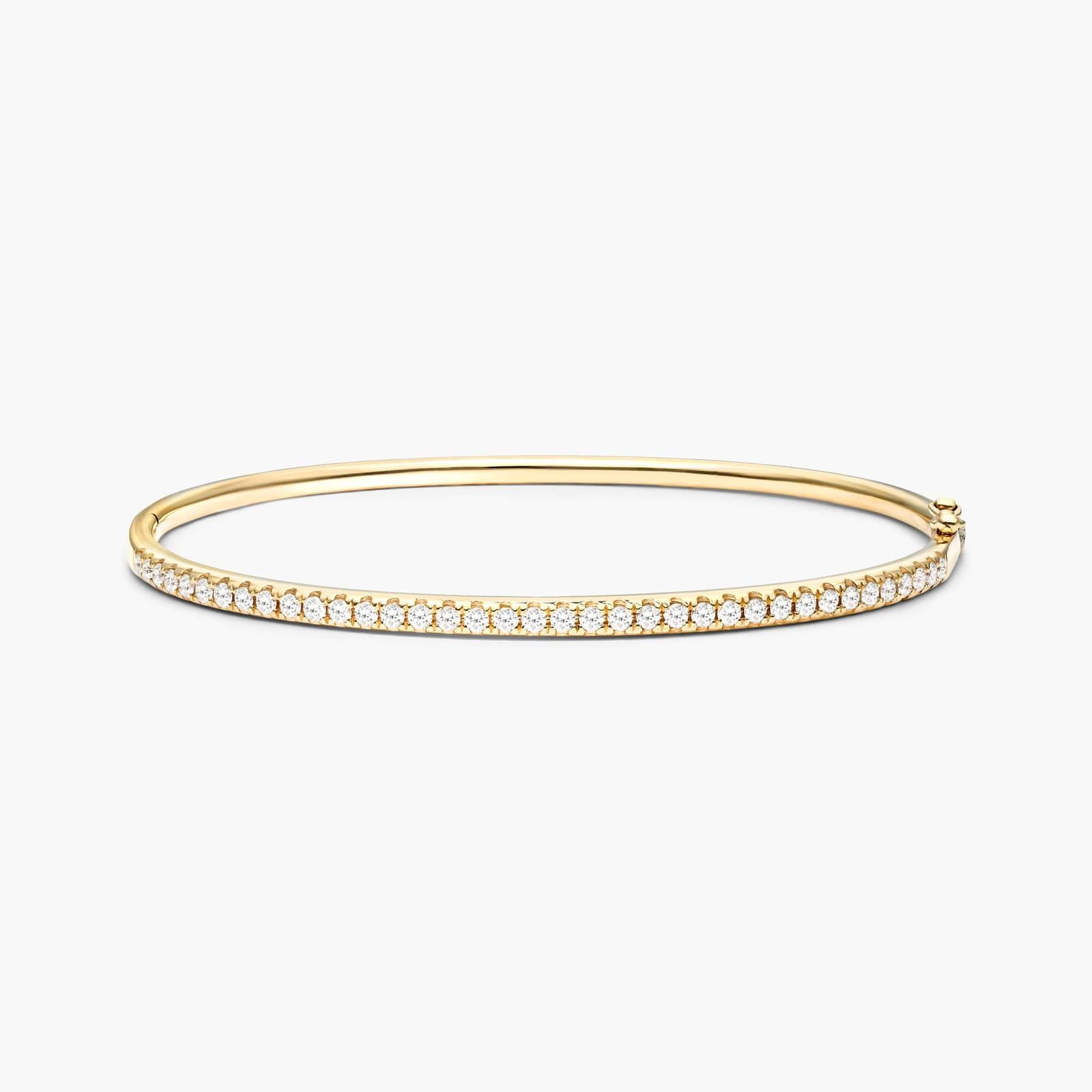 Single Row Diamond Bangle In 14K Yellow Gold By James Allen