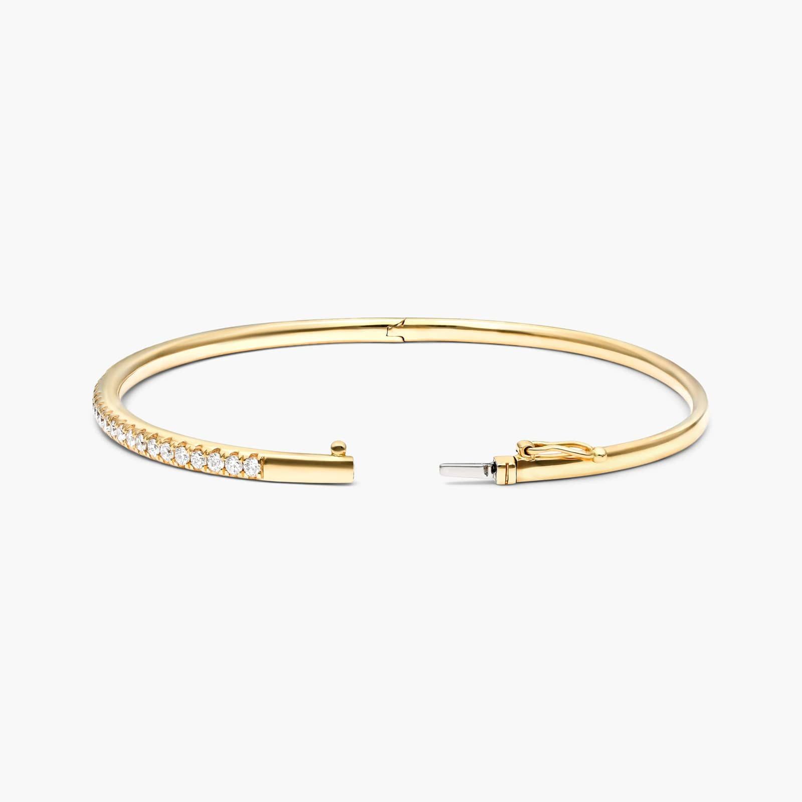 Single Row Diamond Bangle In 14K Yellow Gold By James Allen