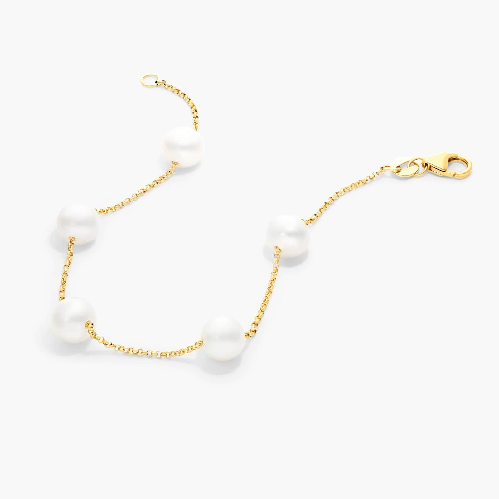 Freshwater Cultured Pearl Station Bracelet In 14K Yellow Gold By James Allen