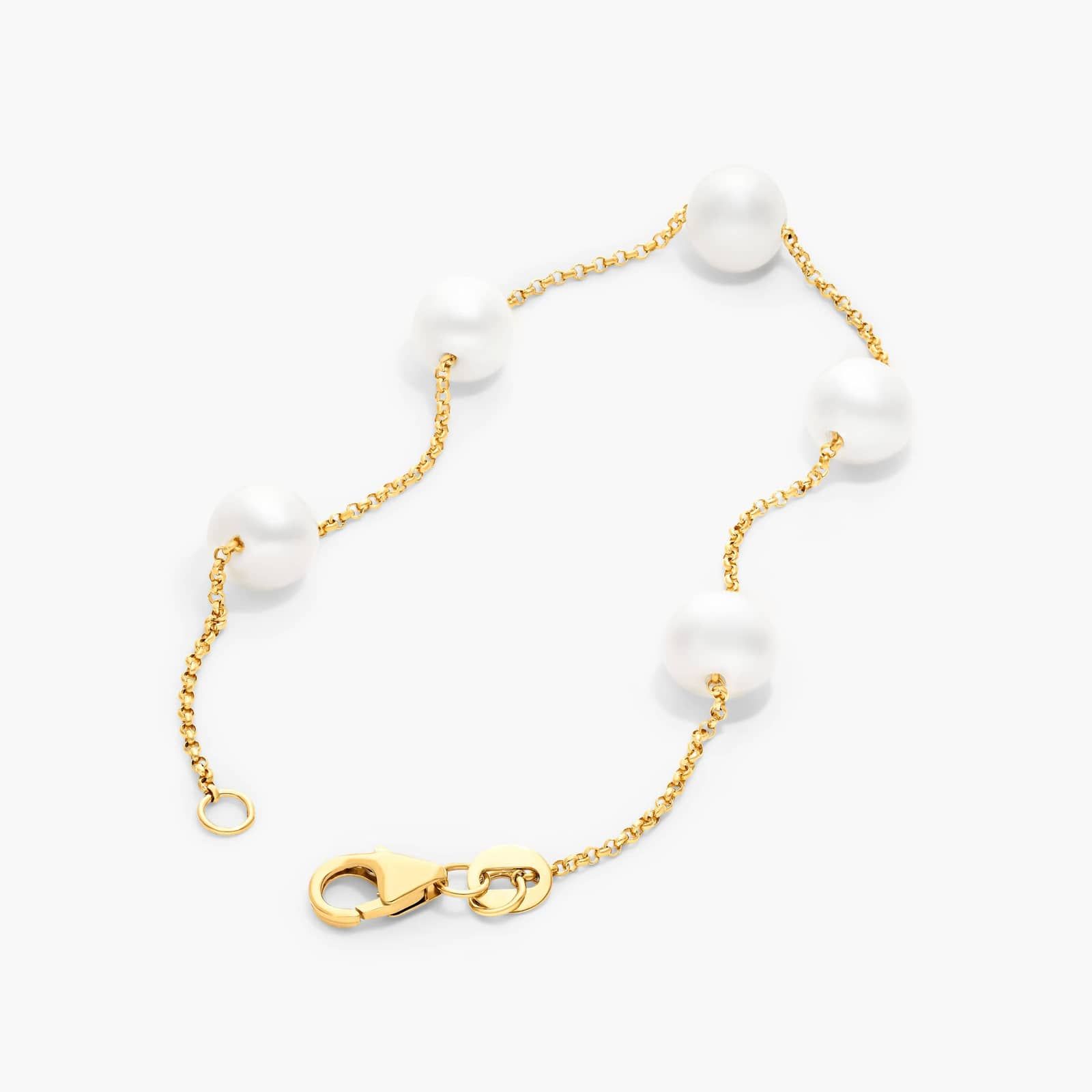 Freshwater Cultured Pearl Station Bracelet In 14K Yellow Gold By James Allen