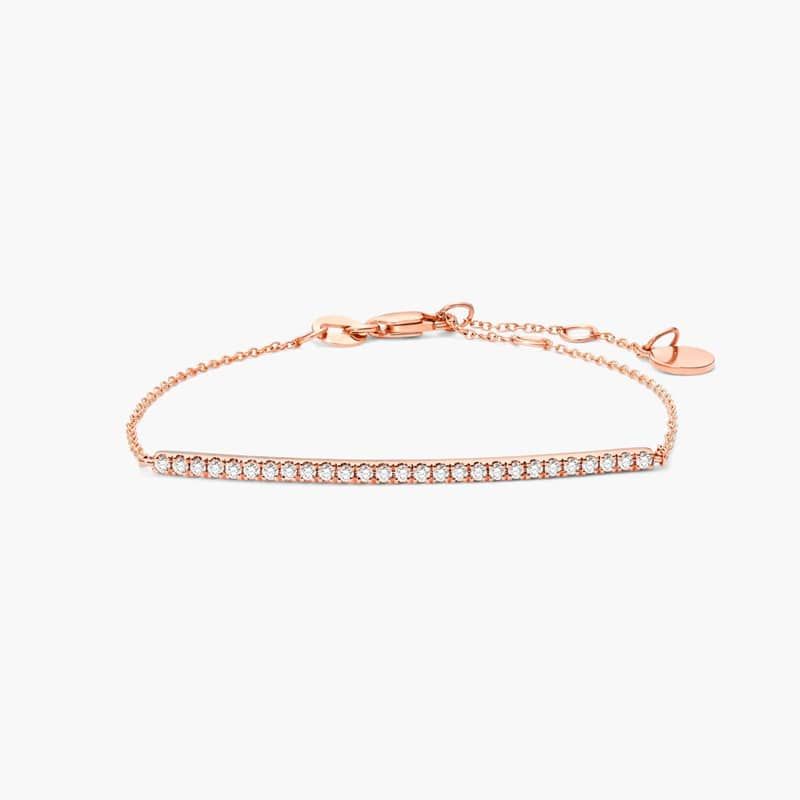 Bar Diamond Bracelet In 14K Rose Gold By James Allen