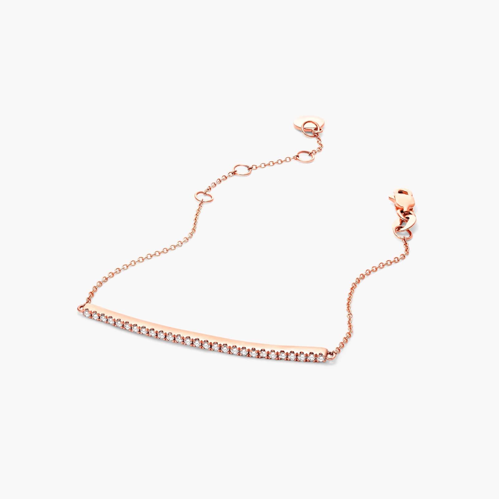 Bar Diamond Bracelet In 14K Rose Gold By James Allen
