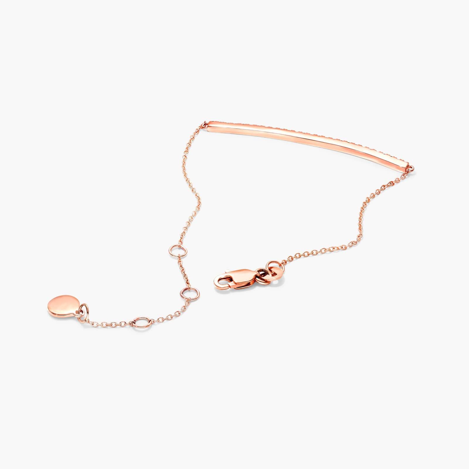 Bar Diamond Bracelet In 14K Rose Gold By James Allen