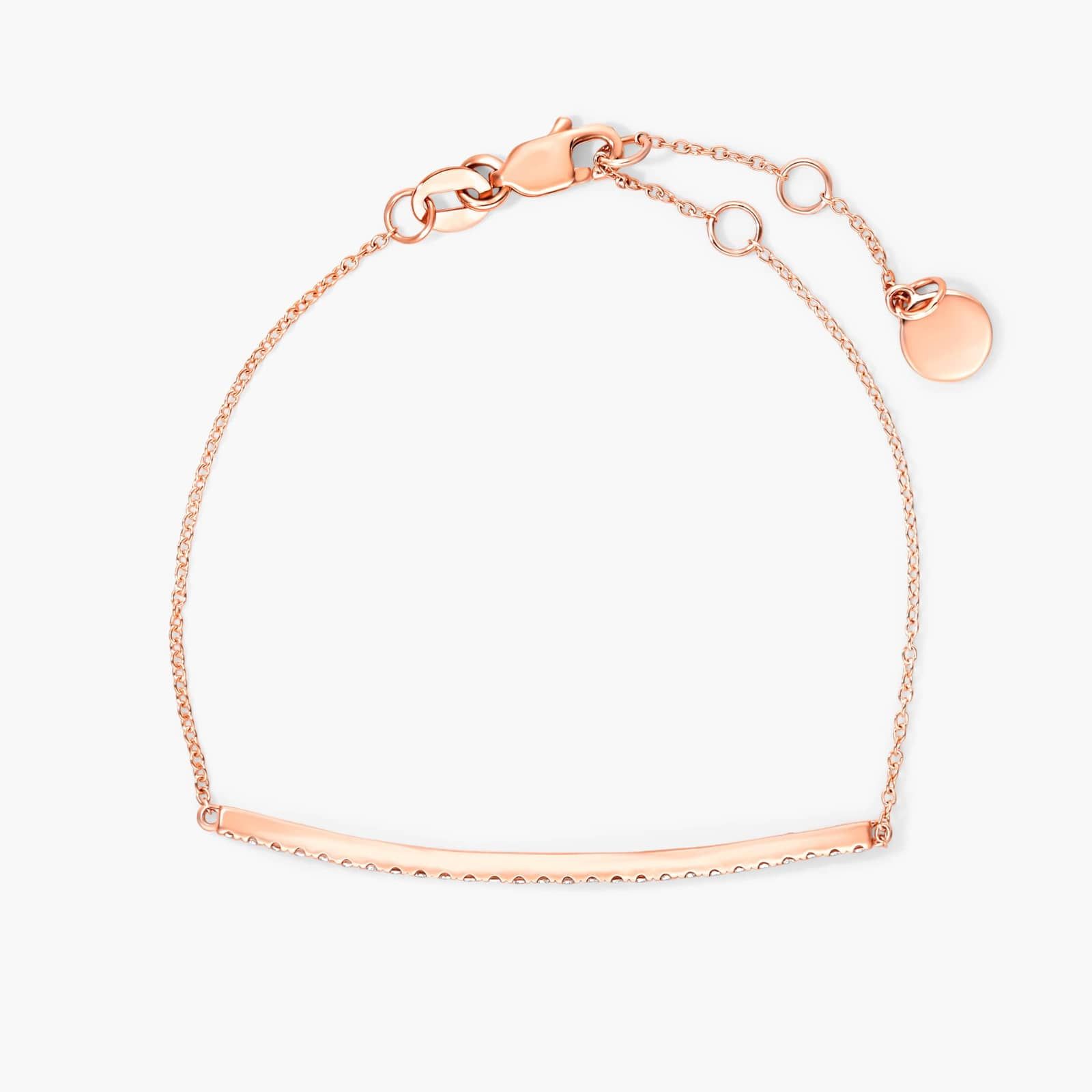 Bar Diamond Bracelet In 14K Rose Gold By James Allen