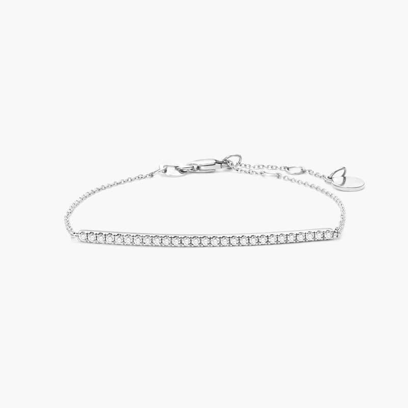 Bar Diamond Bracelet In 14K White Gold By James Allen