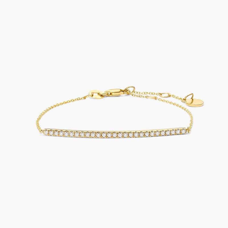 Bar Diamond Bracelet In 14K Yellow Gold By James Allen
