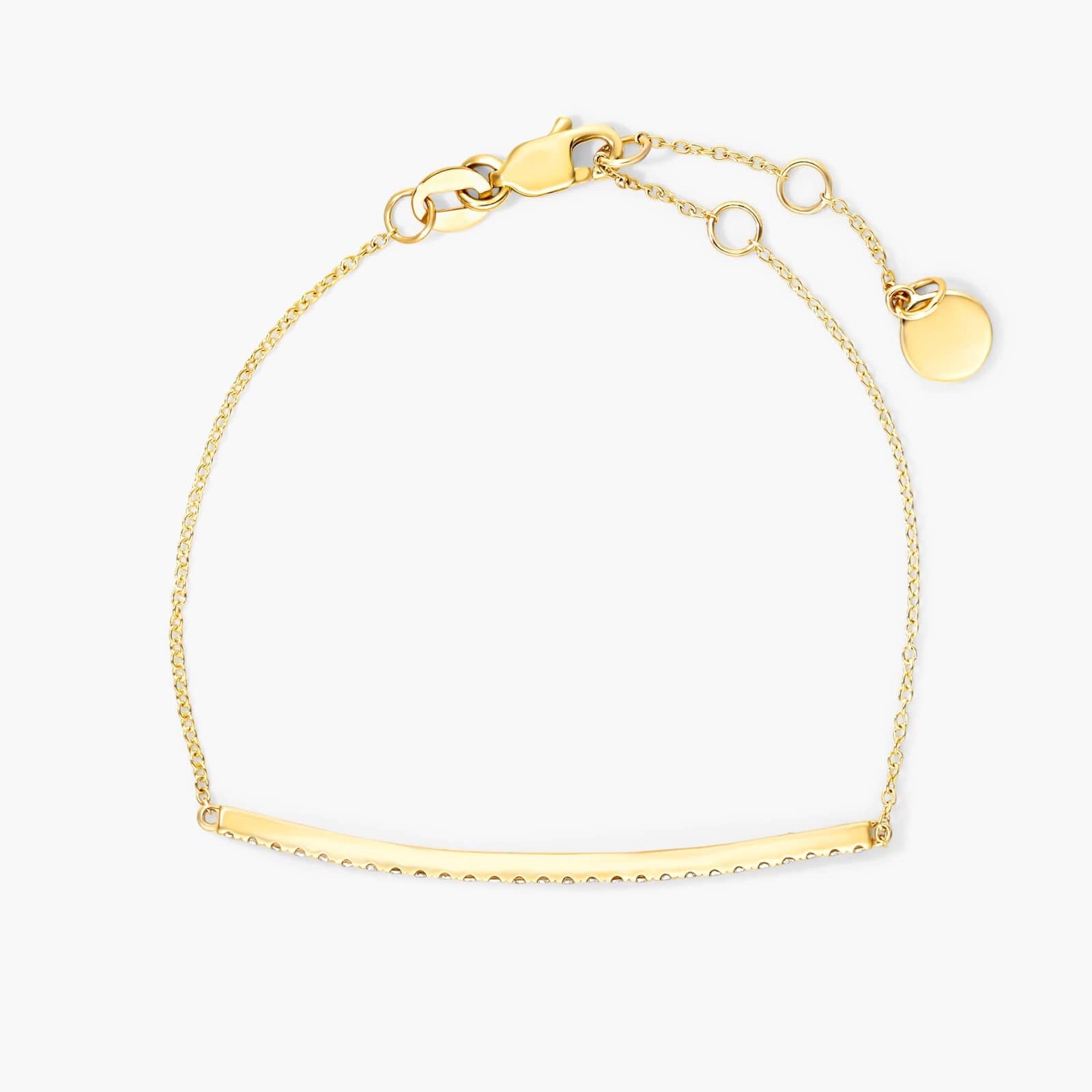 Bar Diamond Bracelet In 14K Yellow Gold By James Allen
