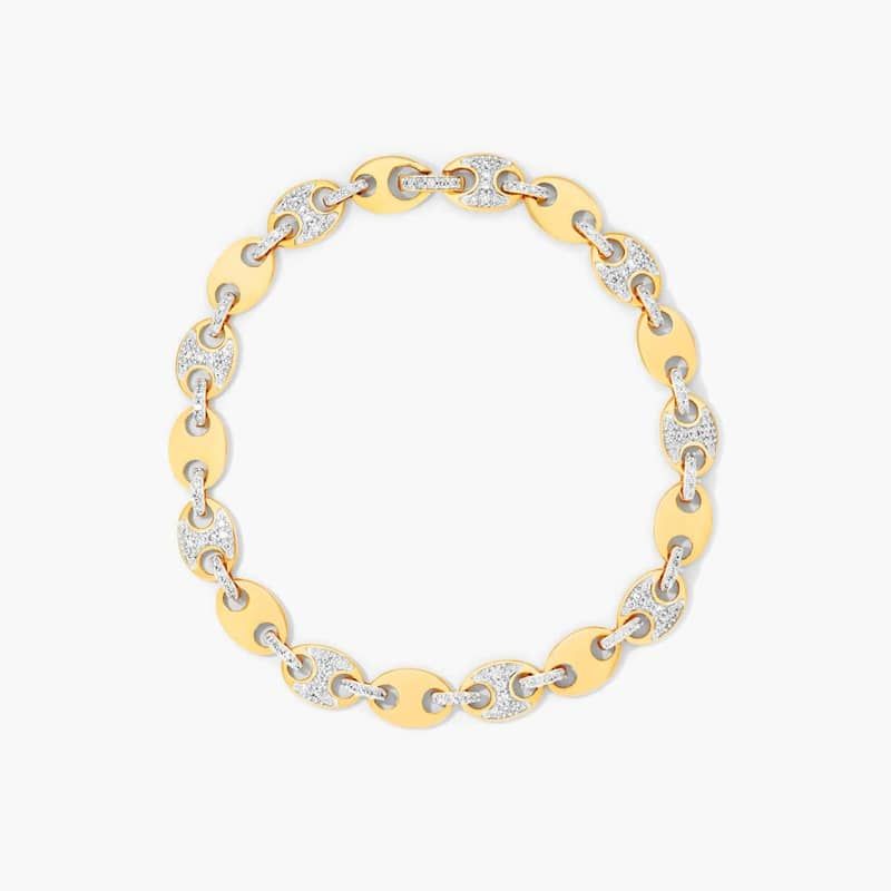 Mariner Chain Lab-Grown Diamond Bracelet In 14K Yellow Gold…