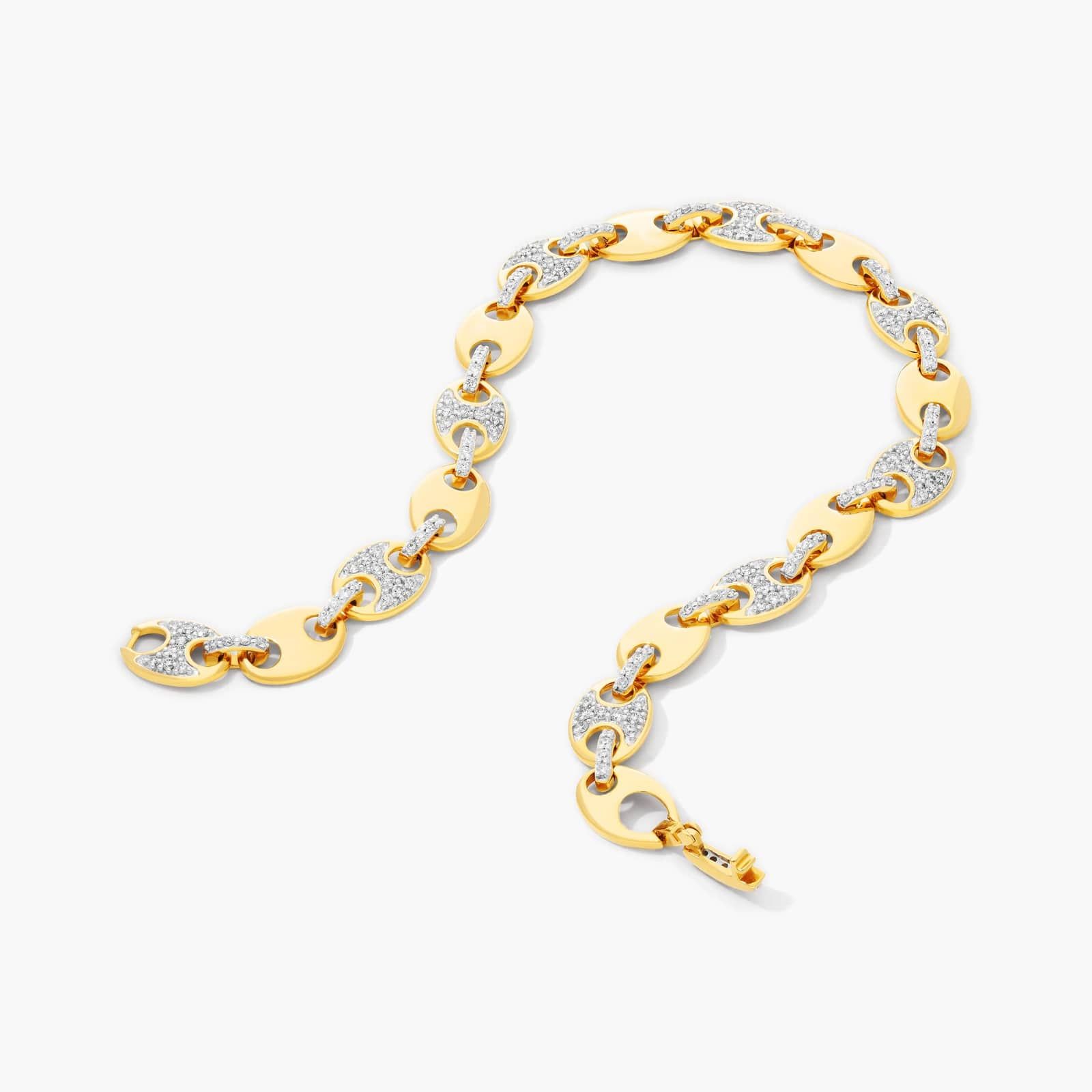 Mariner Chain Lab-Grown Diamond Bracelet In 14K Yellow Gold By James Allen