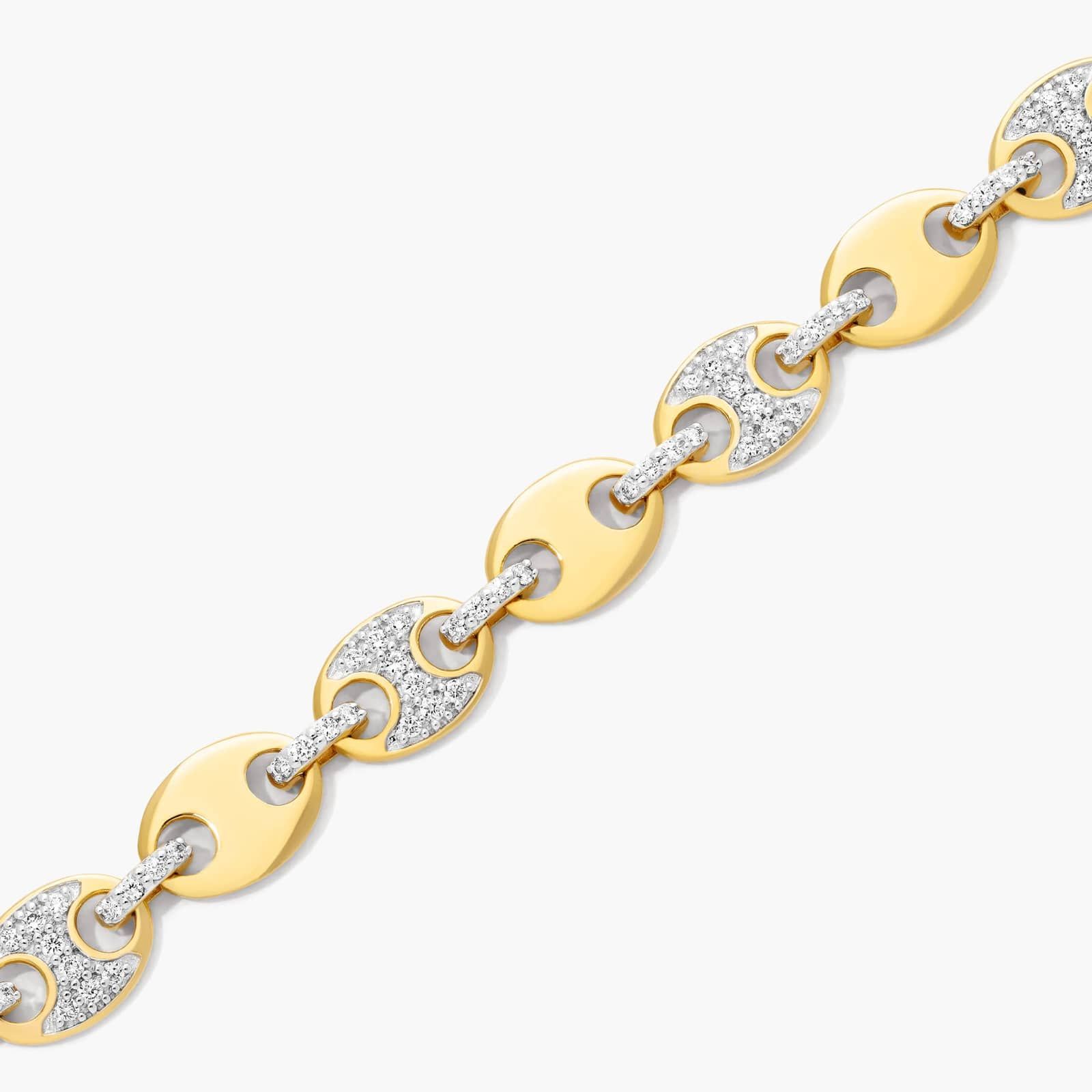 Mariner Chain Lab-Grown Diamond Bracelet In 14K Yellow Gold By James Allen