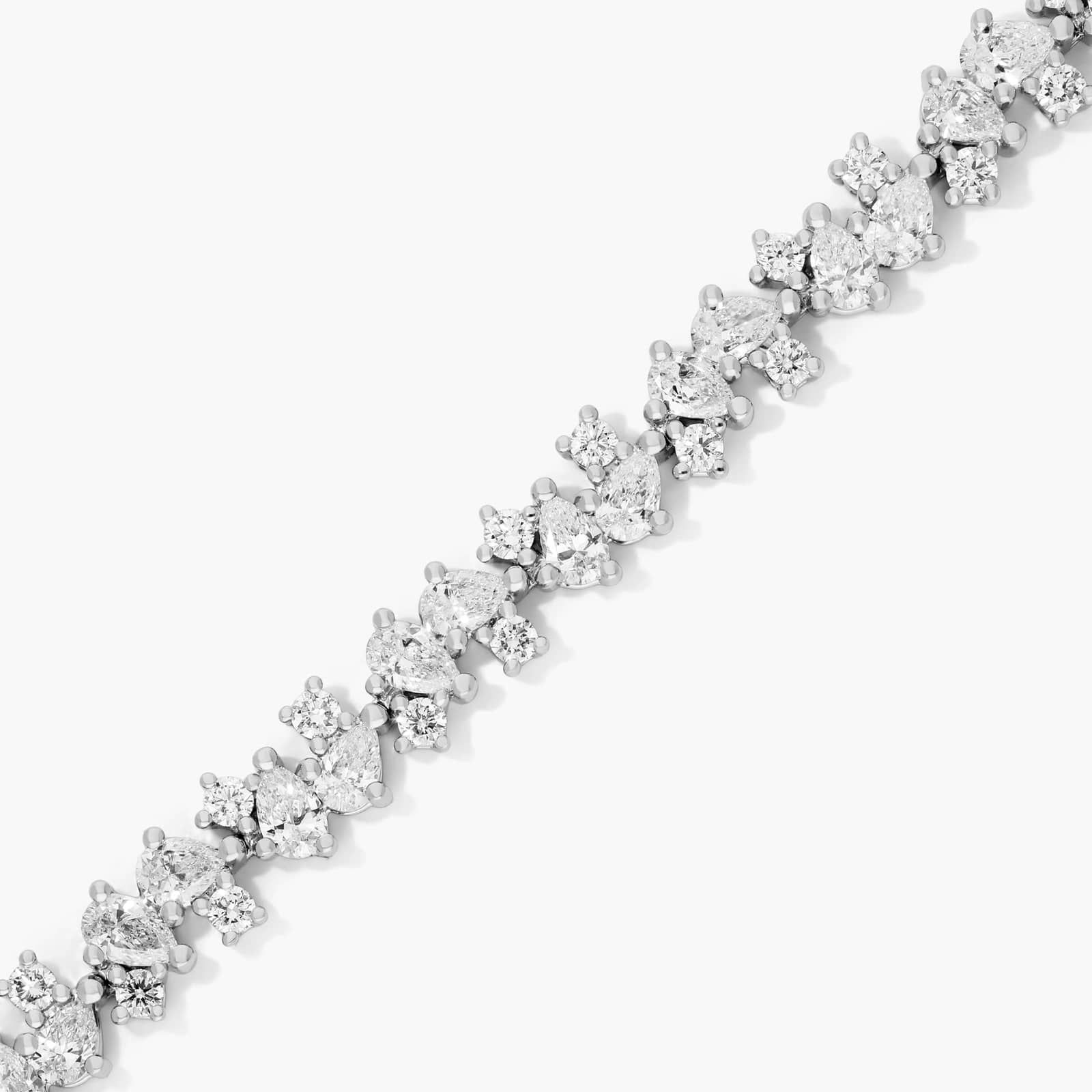 Lab-Grown Diamond Fancy Scatter Tennis Bracelet In 14K White Gold By James Allen
