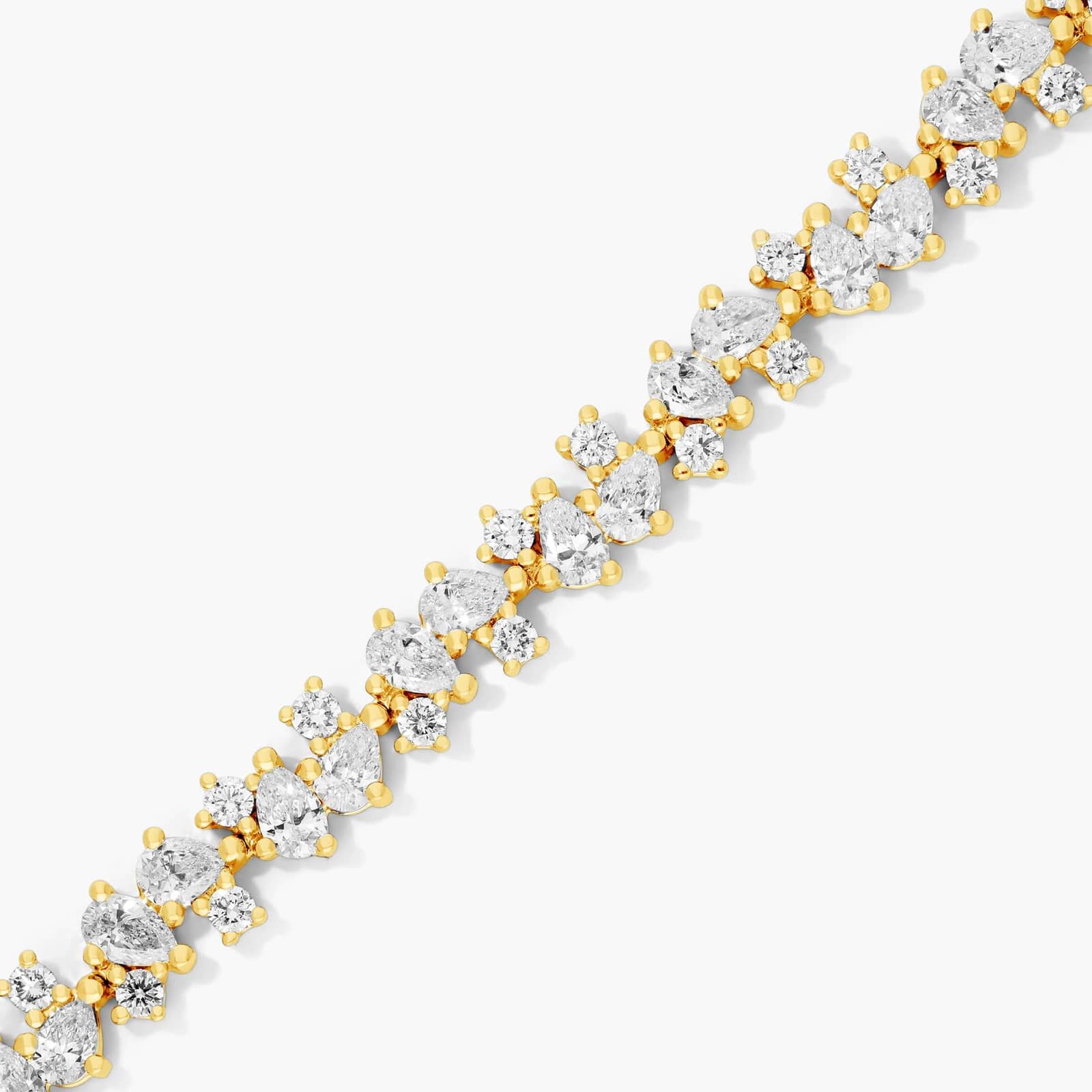 Lab-Grown Diamond Fancy Scatter Tennis Bracelet In 14K Yellow Gold By James Allen