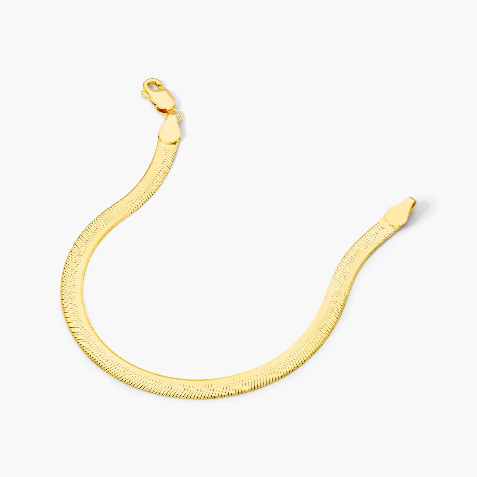 Herringbone Chain Bracelet In 14K Yellow Gold By James Allen