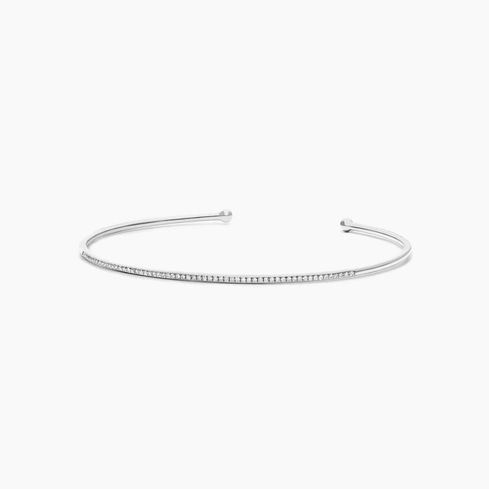 Petite Cuff Diamond Bracelet In 14K White Gold By James Allen