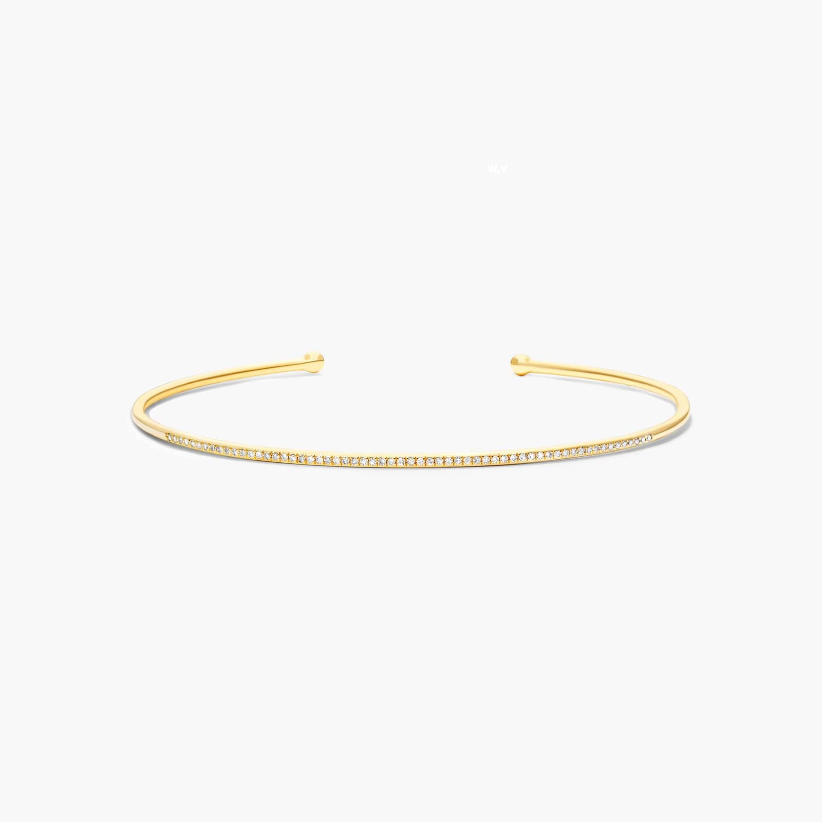 Petite Cuff Diamond Bracelet In 14K Yellow Gold By James Allen
