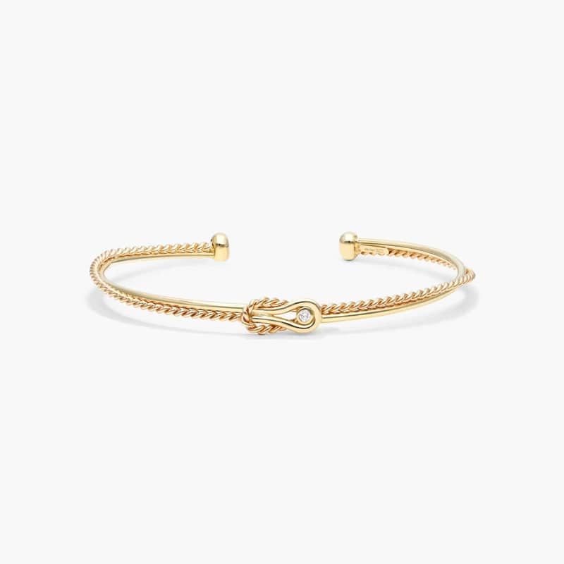 Infinity Rope Cuff Diamond Bracelet In 14K Yellow Gold By James Allen