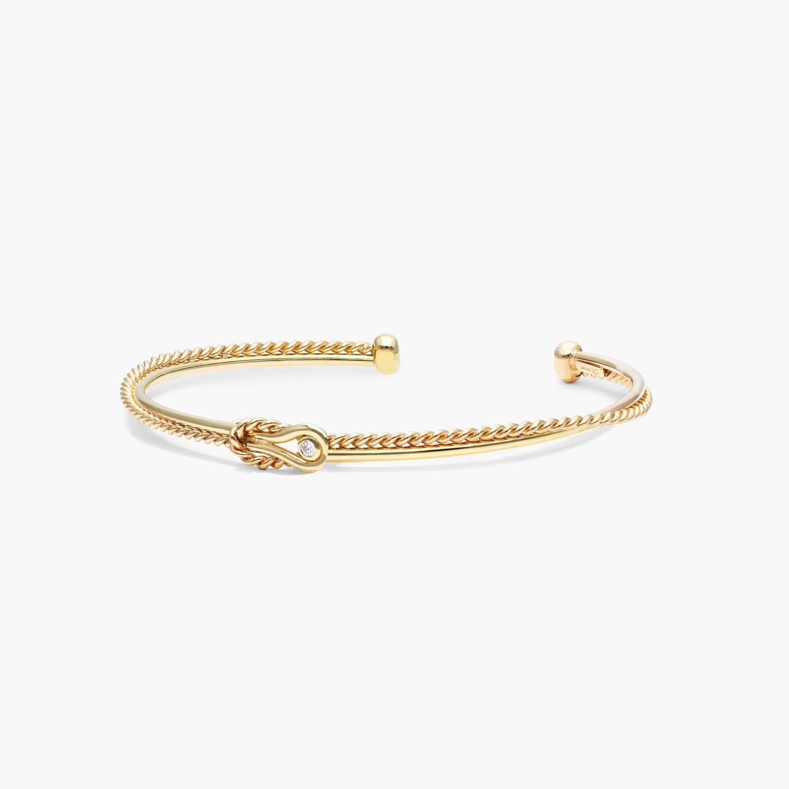 Infinity Rope Cuff Diamond Bracelet In 14K Yellow Gold By James Allen