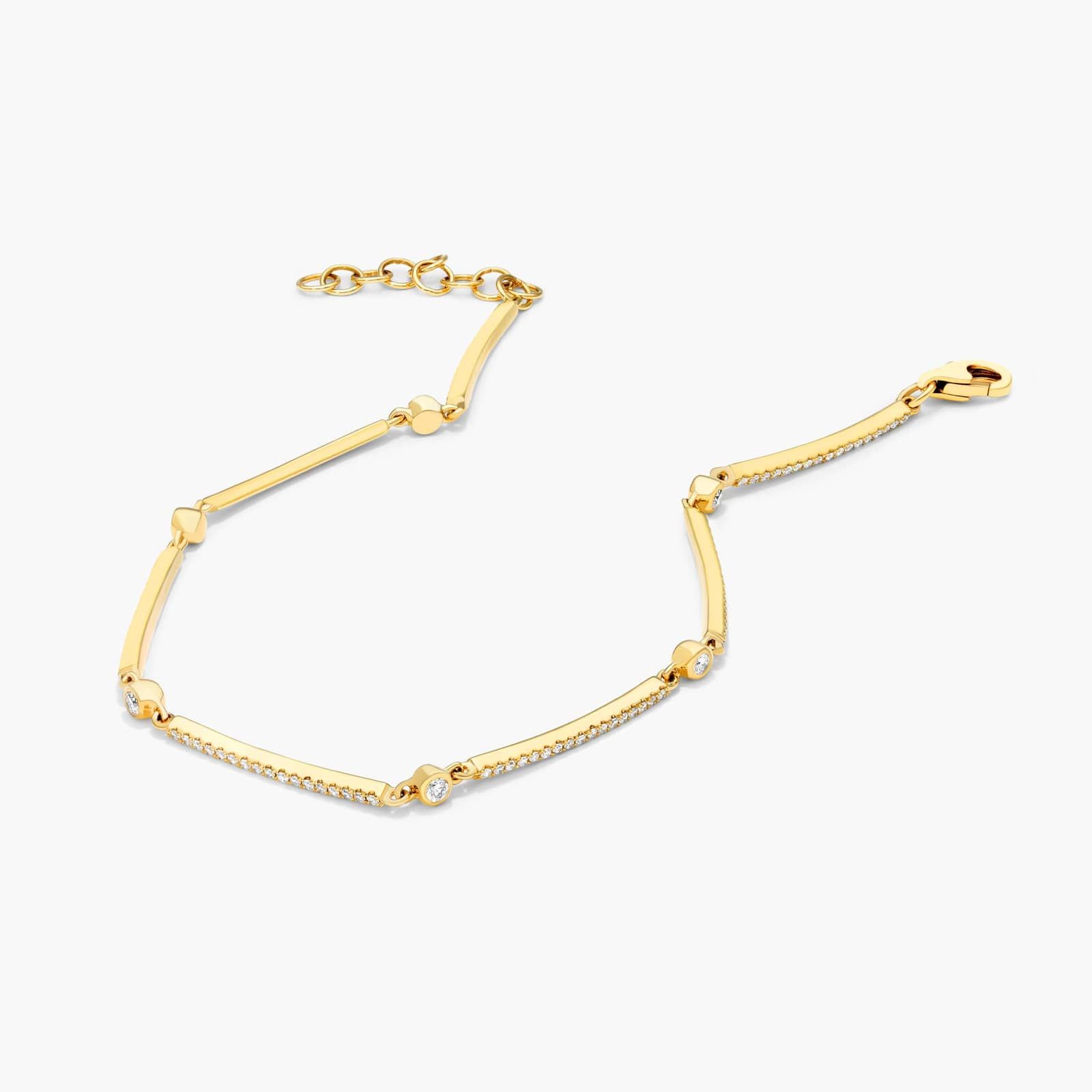Bar Diamond Bracelet In 14K Yellow Gold By James Allen