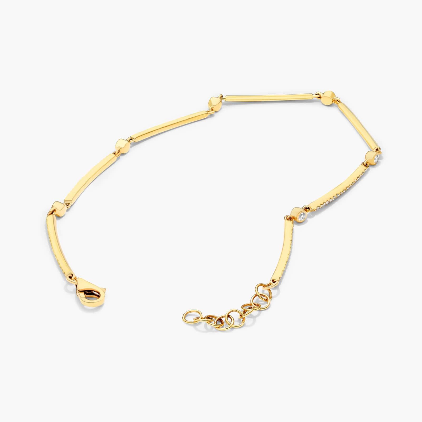 Bar Diamond Bracelet In 14K Yellow Gold By James Allen