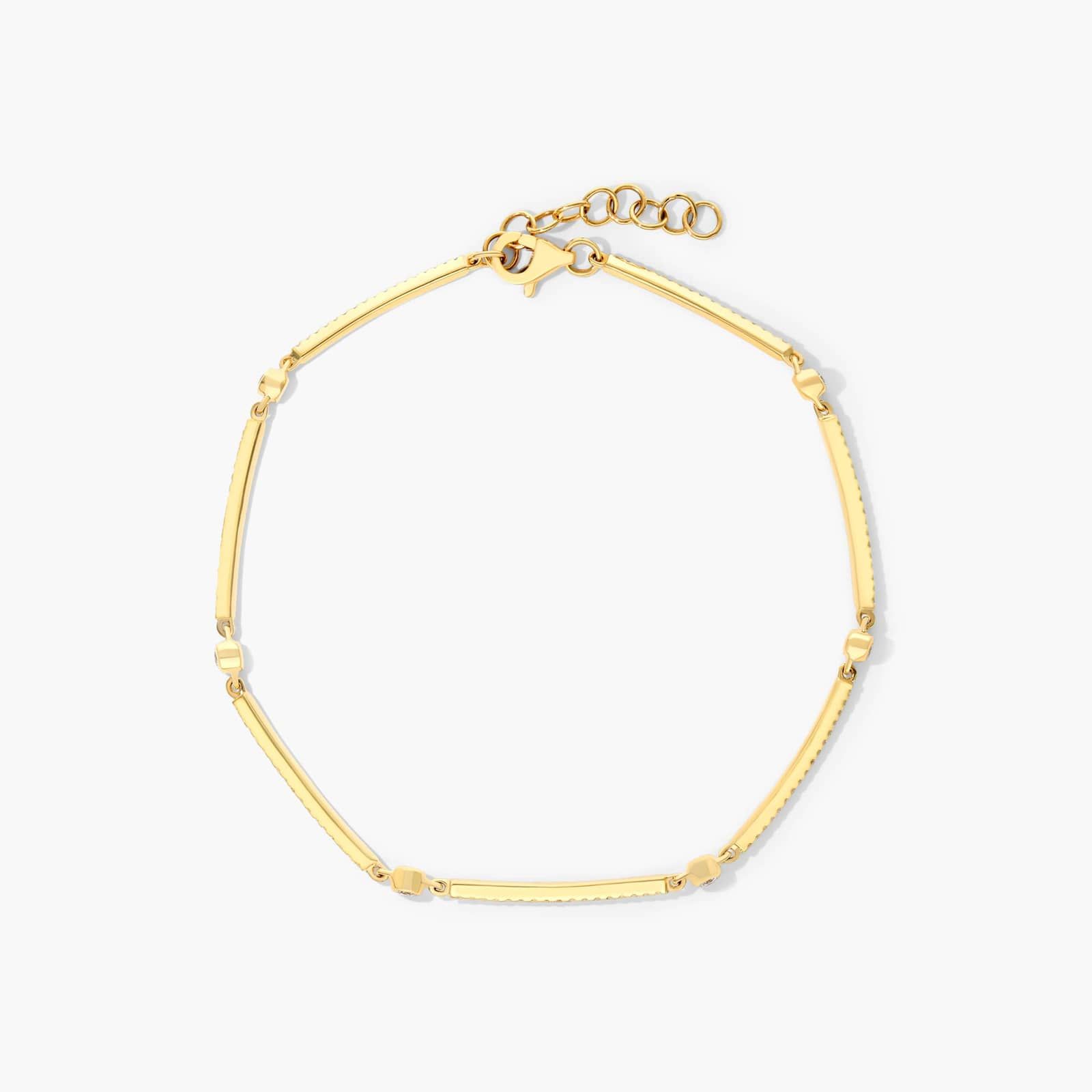 Bar Diamond Bracelet In 14K Yellow Gold By James Allen