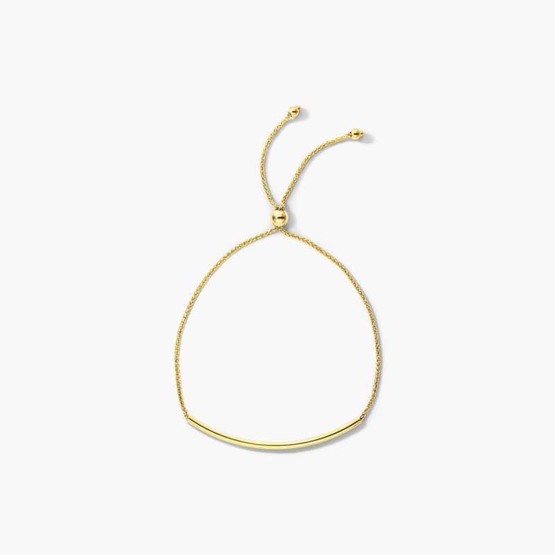 Curved Bar Bolo Bracelet In 14K Yellow Gold By James Allen