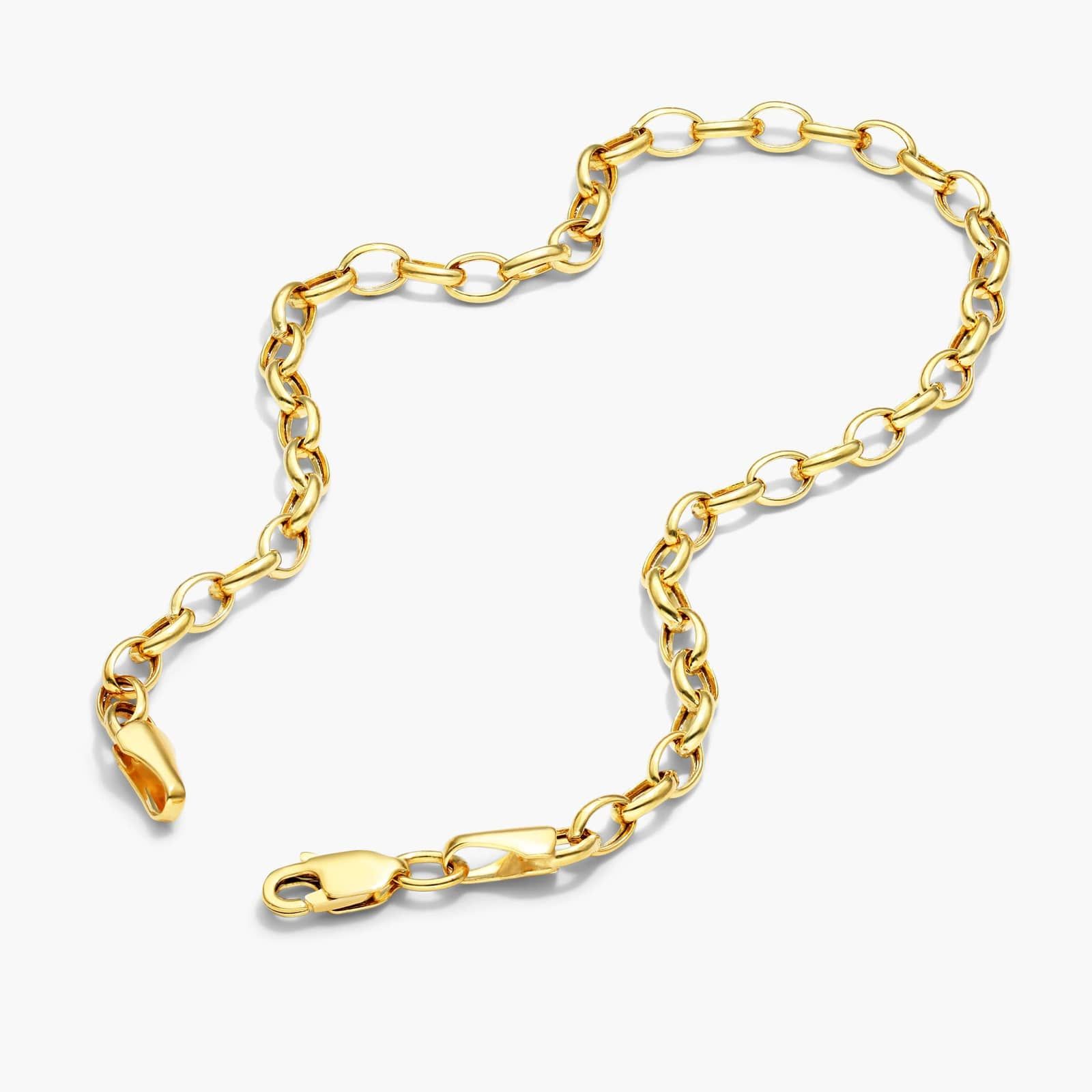 Oval Rolo Chain Bracelet In 14K Yellow Gold (7") By James Allen