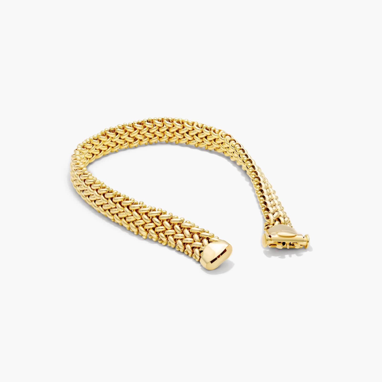 Fancy Double Braid Bracelet In 14K Yellow Gold By James Allen
