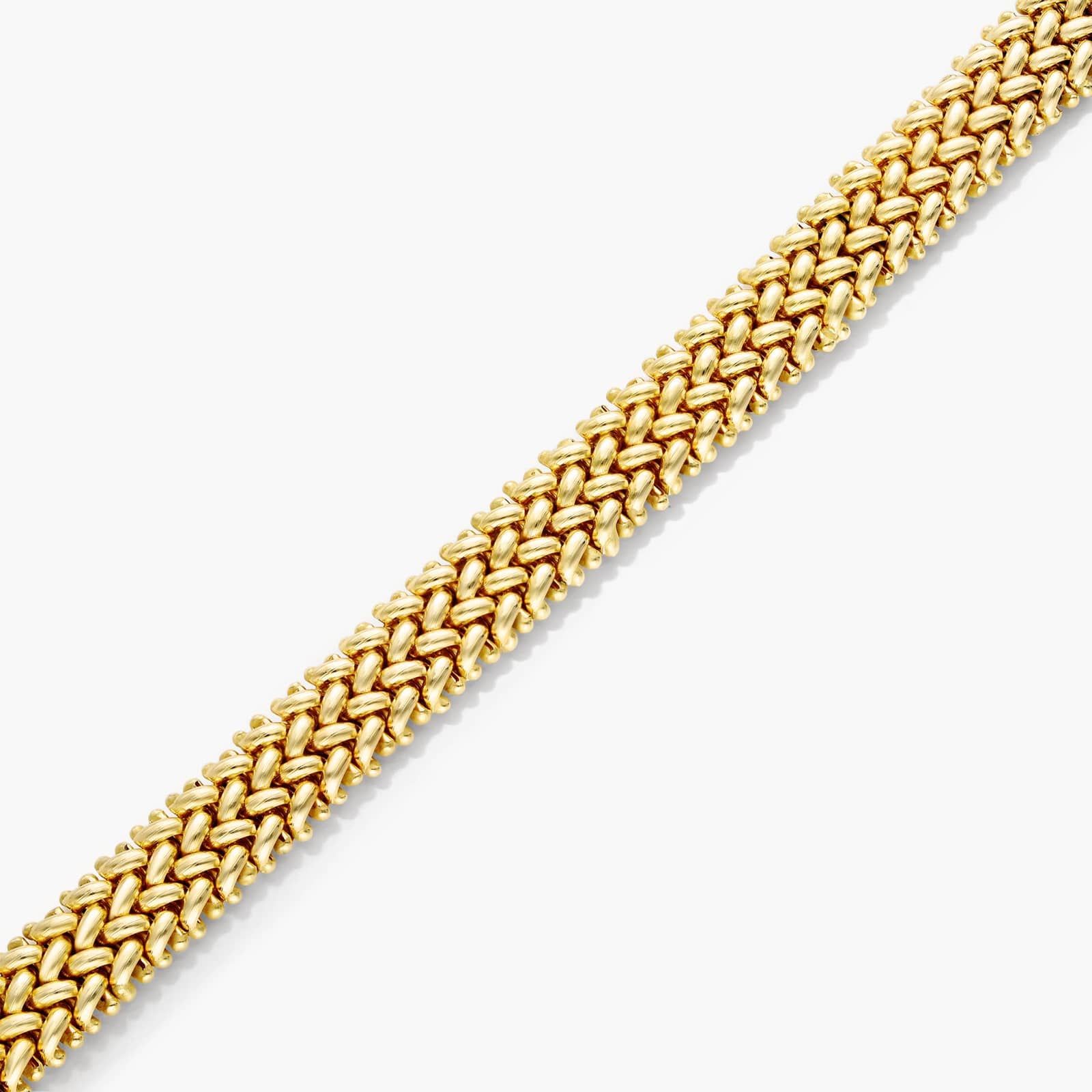 Fancy Double Braid Bracelet In 14K Yellow Gold By James Allen