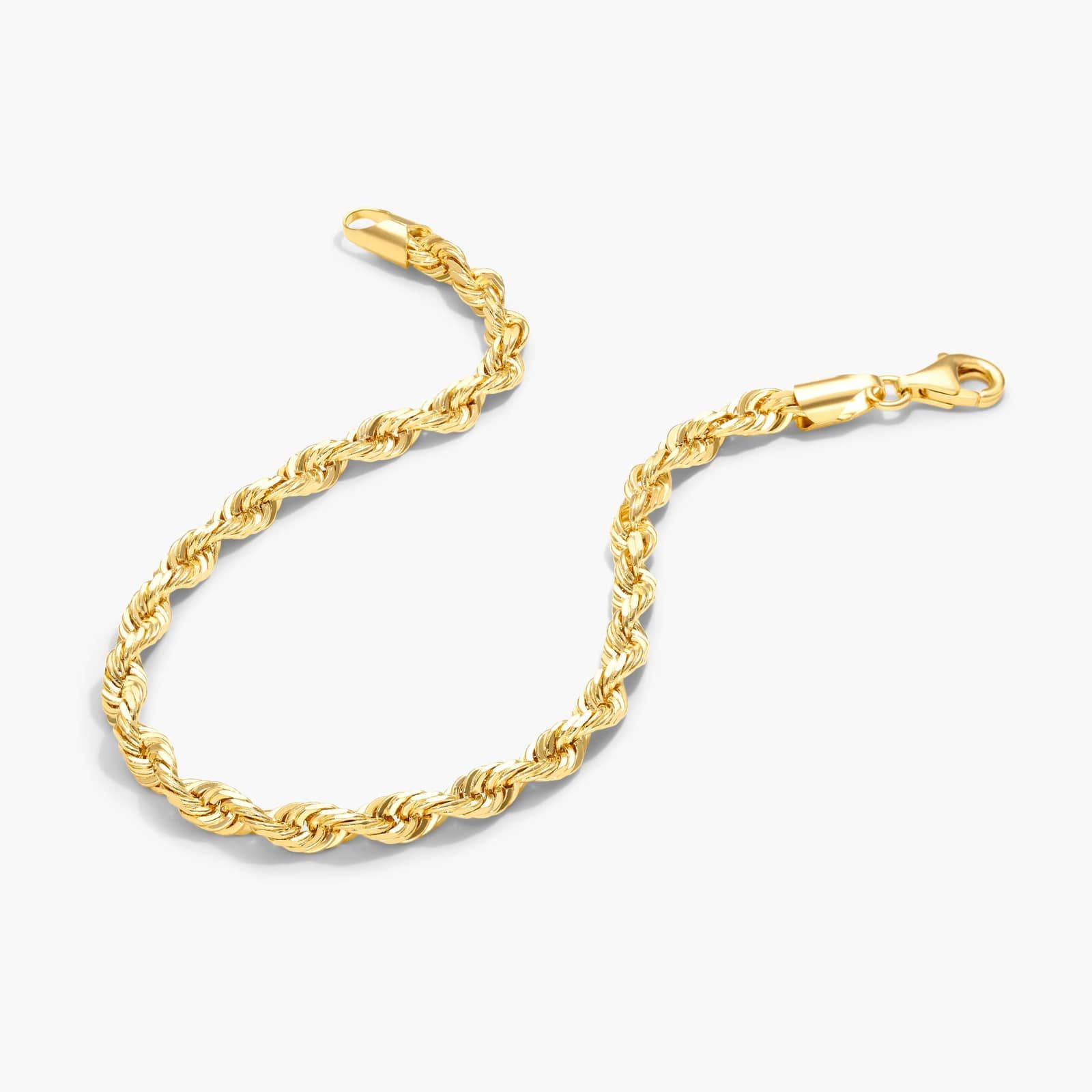 Solid Rope Chain Bracelet In 14K Yellow Gold (7") By James Allen