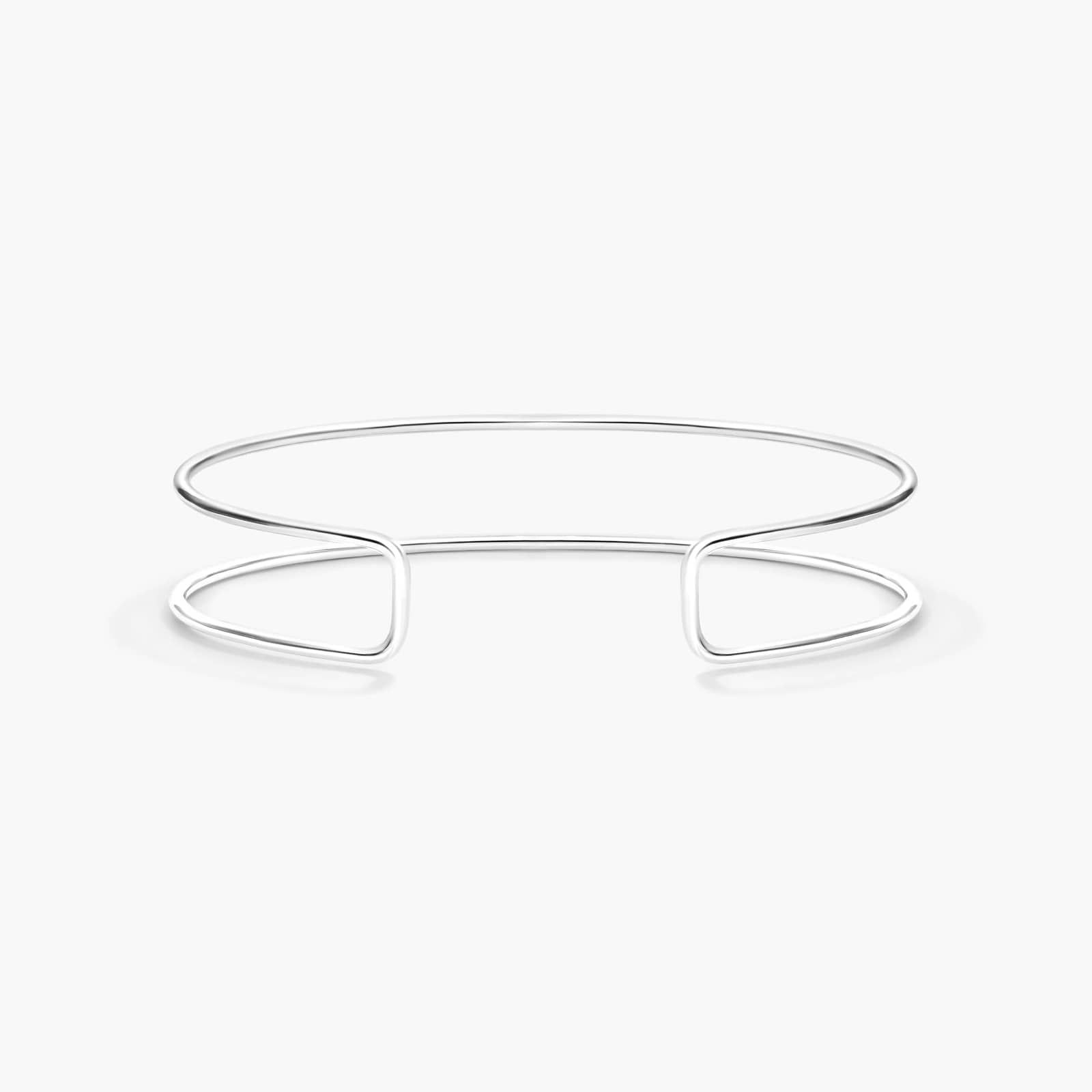 Two Row Cuff Diamond Bracelet In 14K White Gold By James Allen