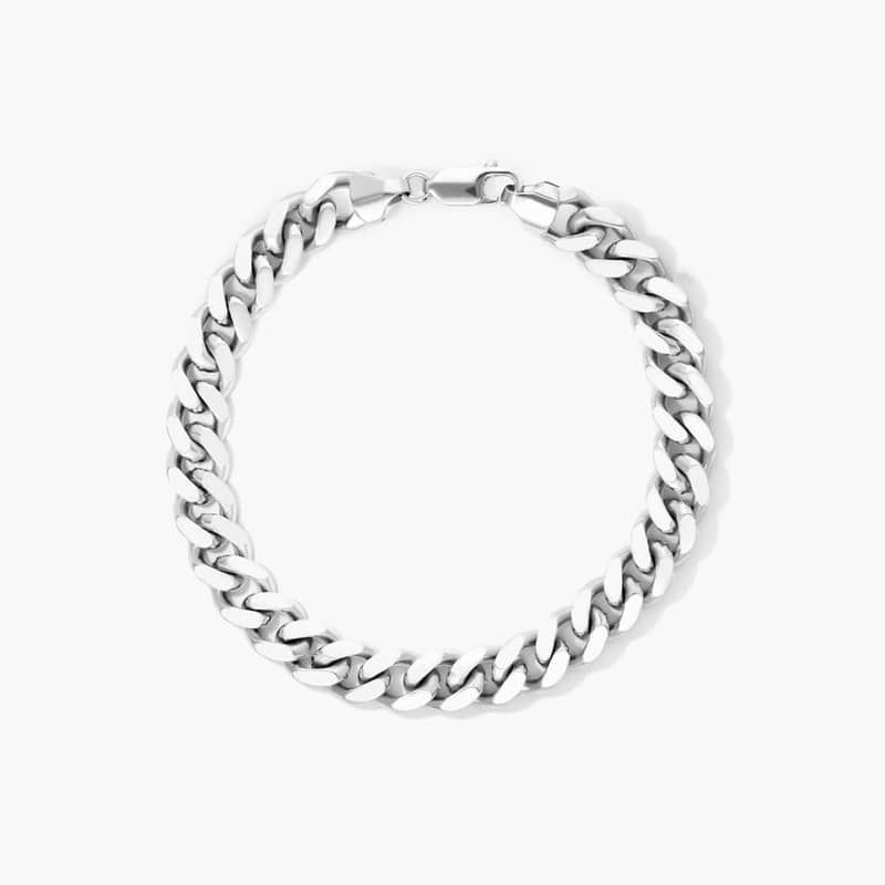 Miami Cuban Bracelet In  Sterling Silver (8.5") By James Allen