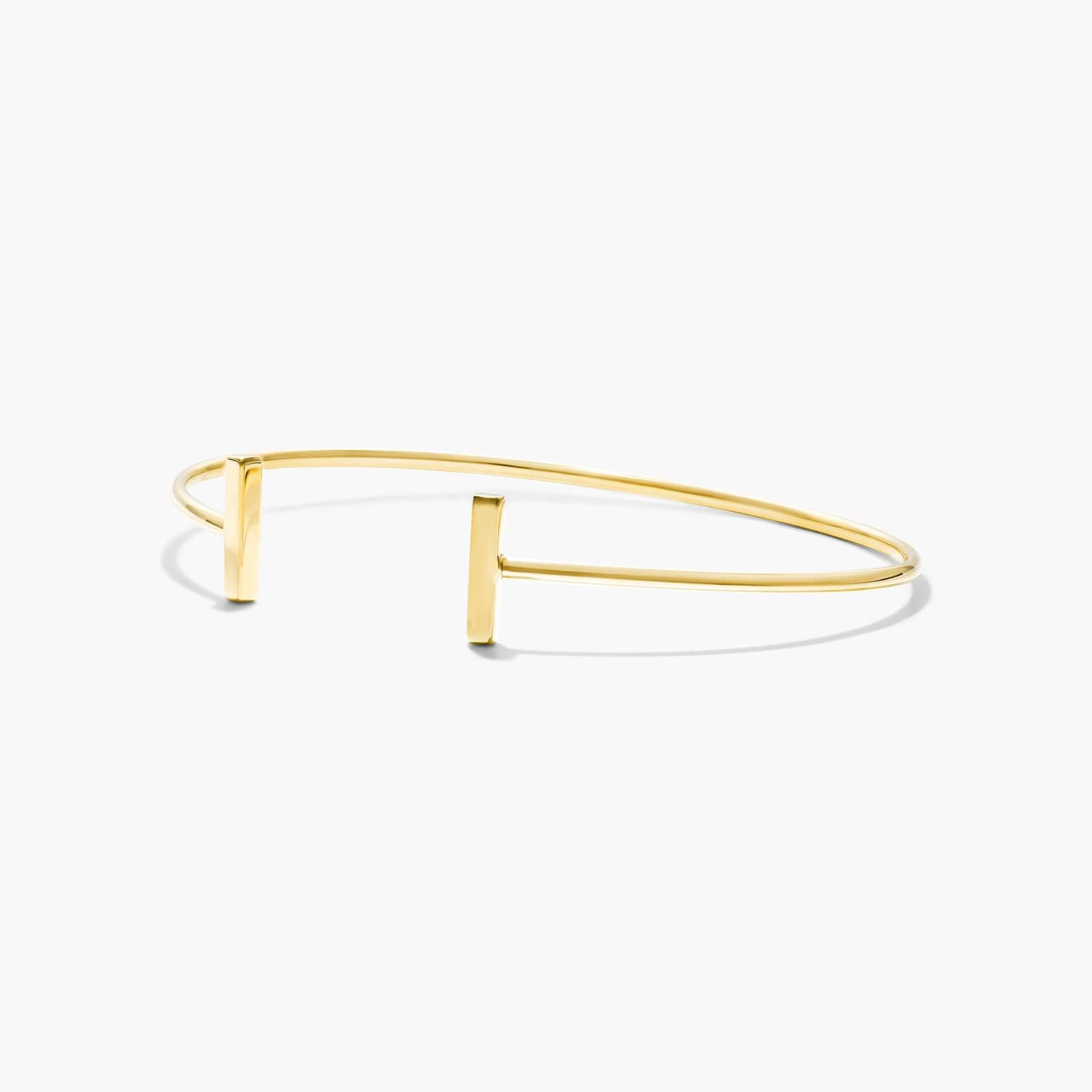 Staple Cuff Bangle In 14K Yellow Gold By James Allen