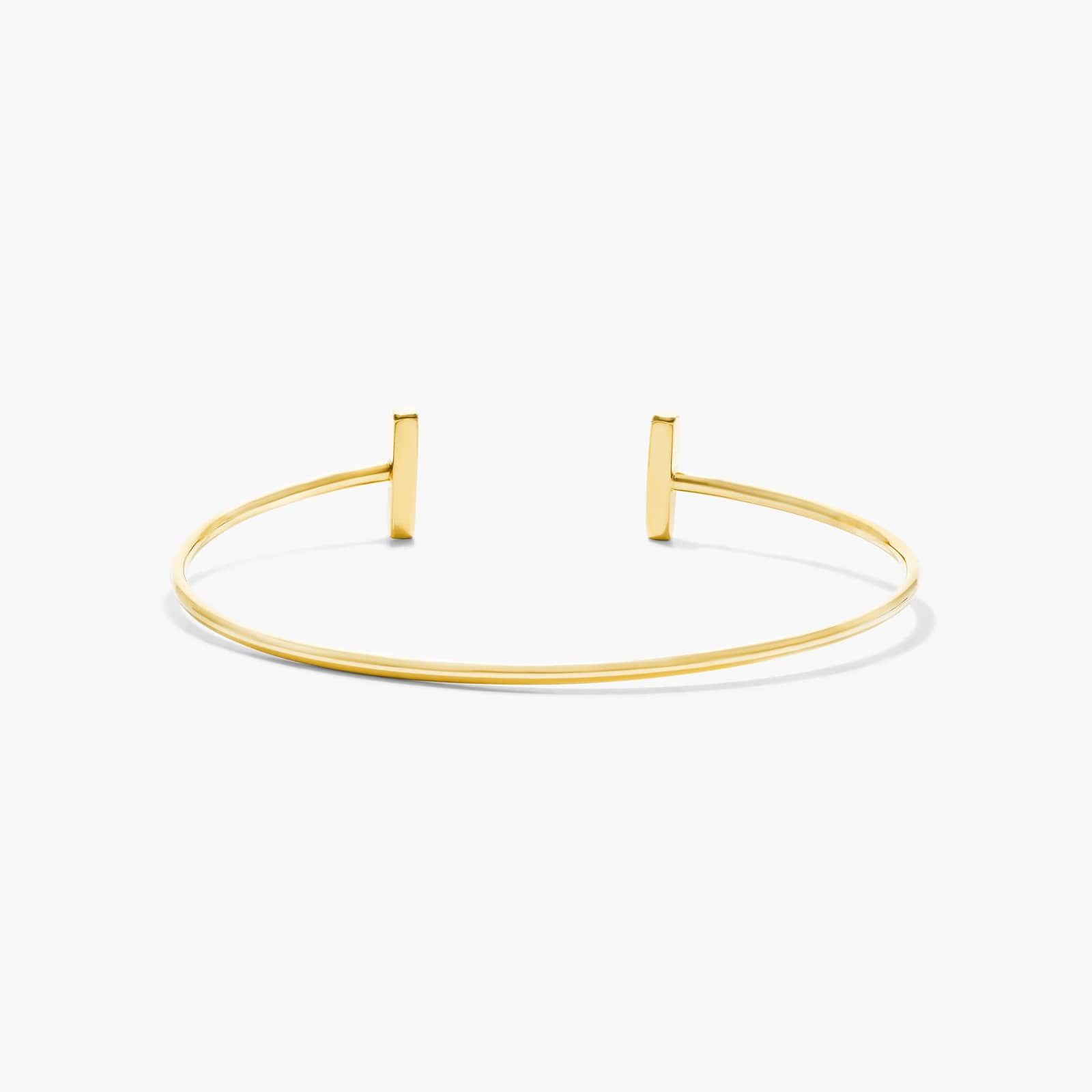 Staple Cuff Bangle In 14K Yellow Gold By James Allen