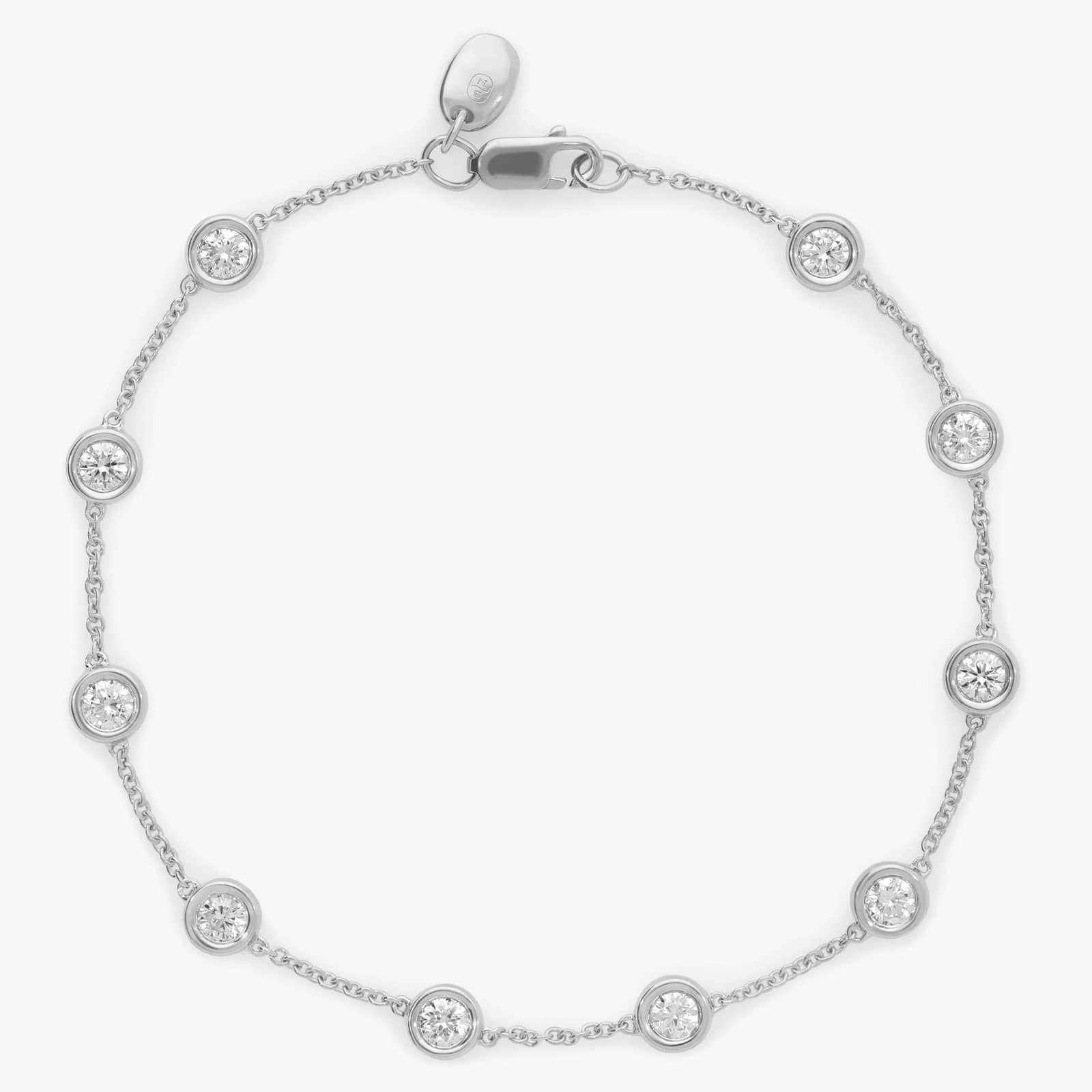 Ten-Stone Lab-Grown Diamond Bracelet in 14K White Gold (1 ct. tw.)