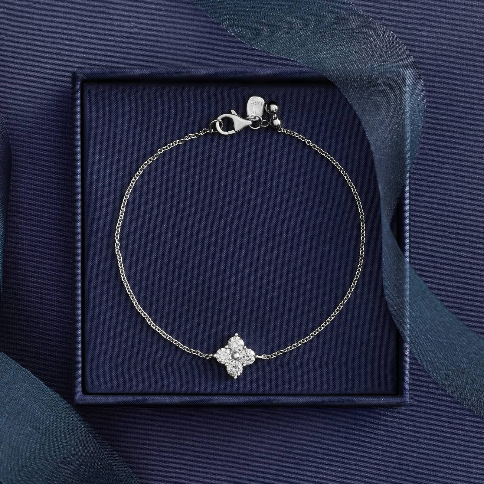 Lab-Grown Diamond Chain Bracelet in 14K White Gold (3/4 ct. tw.)