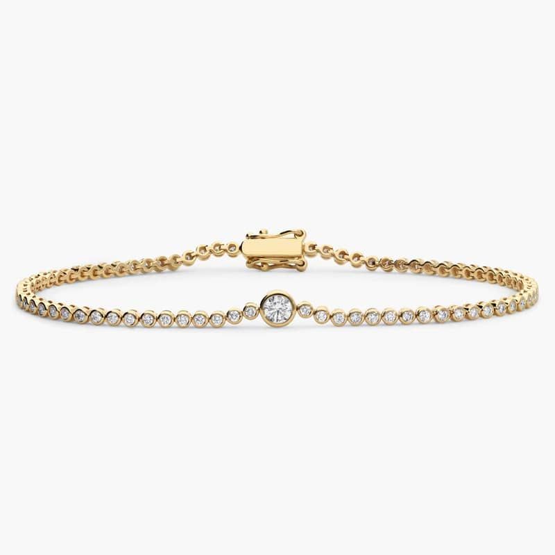 Bezel Tennis Bracelet in 14K Yellow Gold (1 ct. tw.)