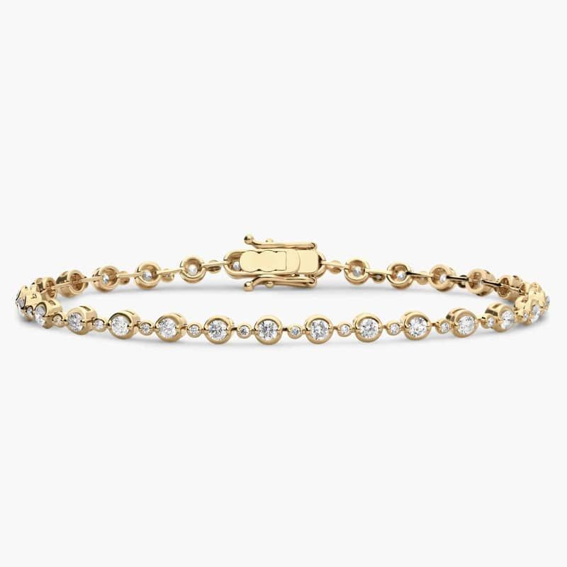Mixed-Size Diamond Bracelet in 14K Yellow Gold (1 7/8 ct. tw.)