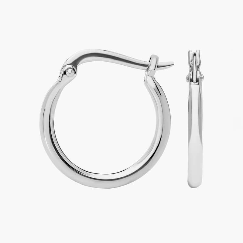 Small Hoop Earrings in Platinum