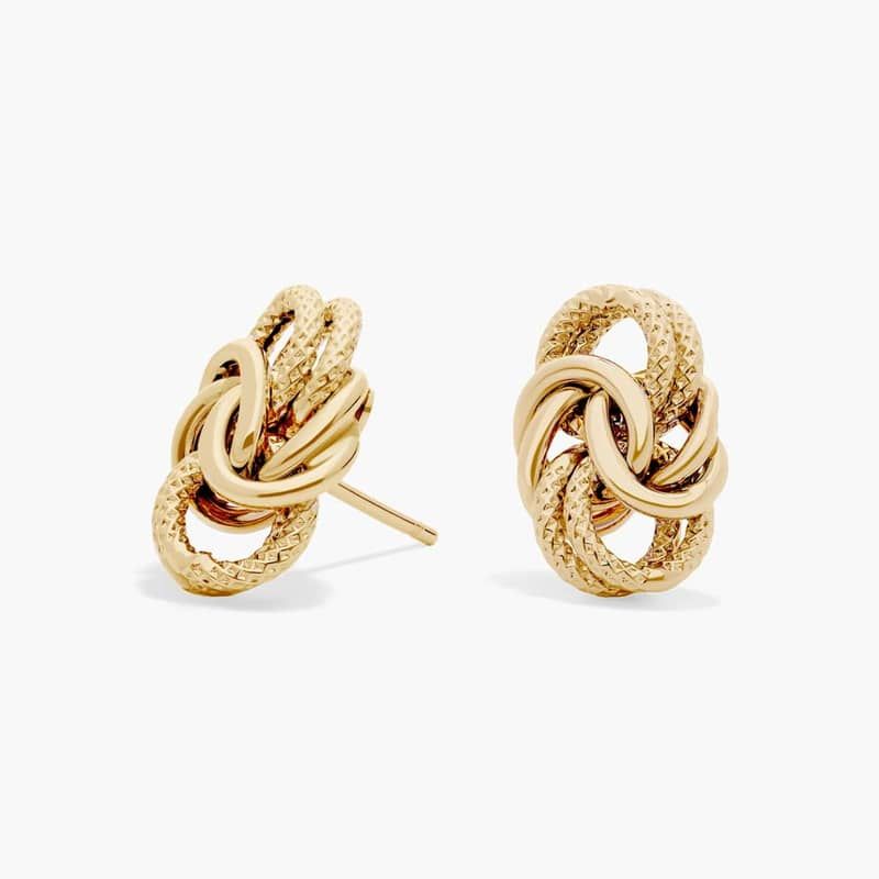 Byzantine Love Knot Earrings in 18k Italian Yellow Gold