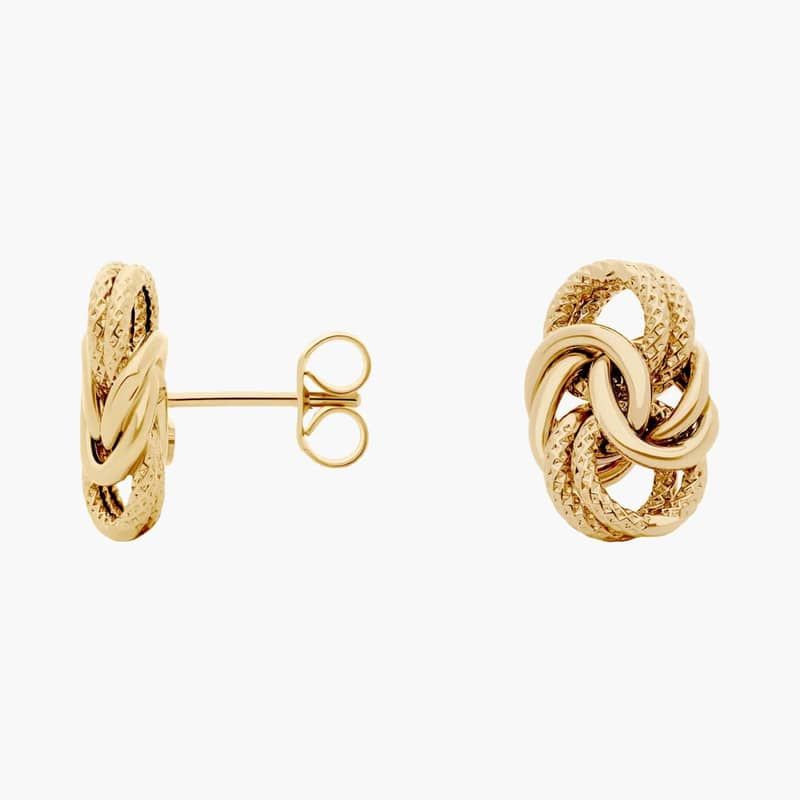 Byzantine Love Knot Earrings in 18k Italian Yellow Gold