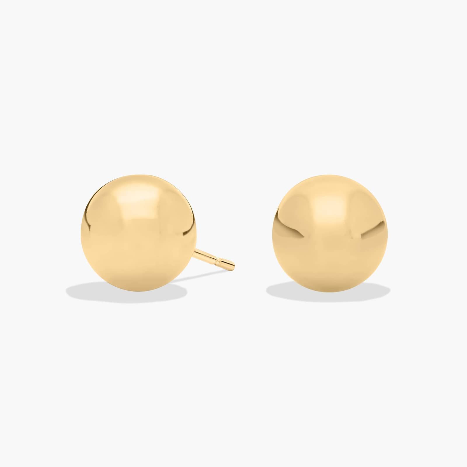 10mm Hammered Ball Earrings
