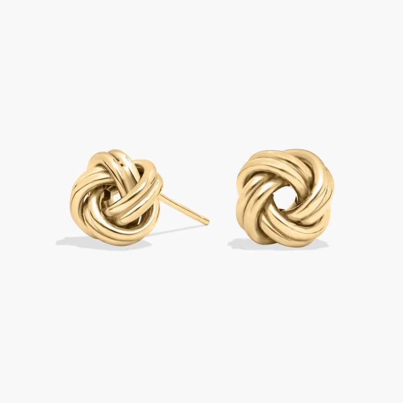 Petite Love Knot Earrings in 14k Italian Yellow Gold