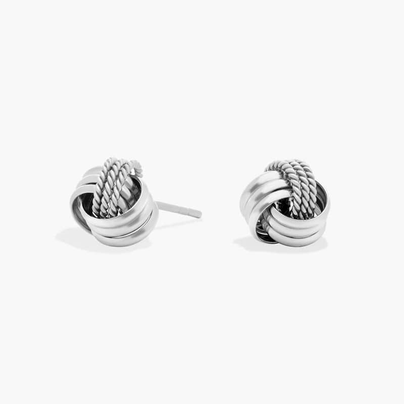 Interlaced Love Knot Earrings in Italian Sterling Silver