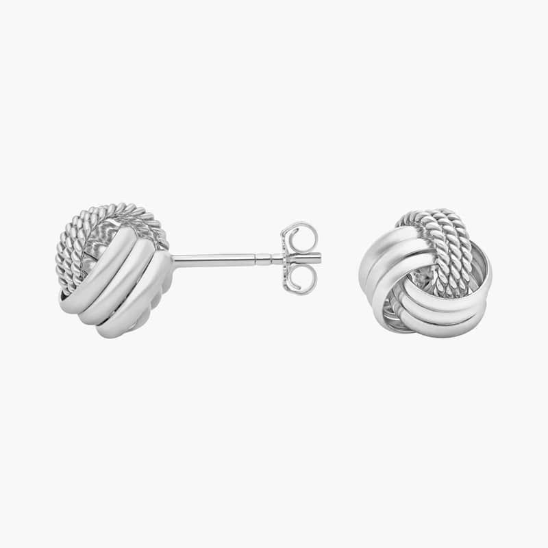 Interlaced Love Knot Earrings in Italian Sterling Silver