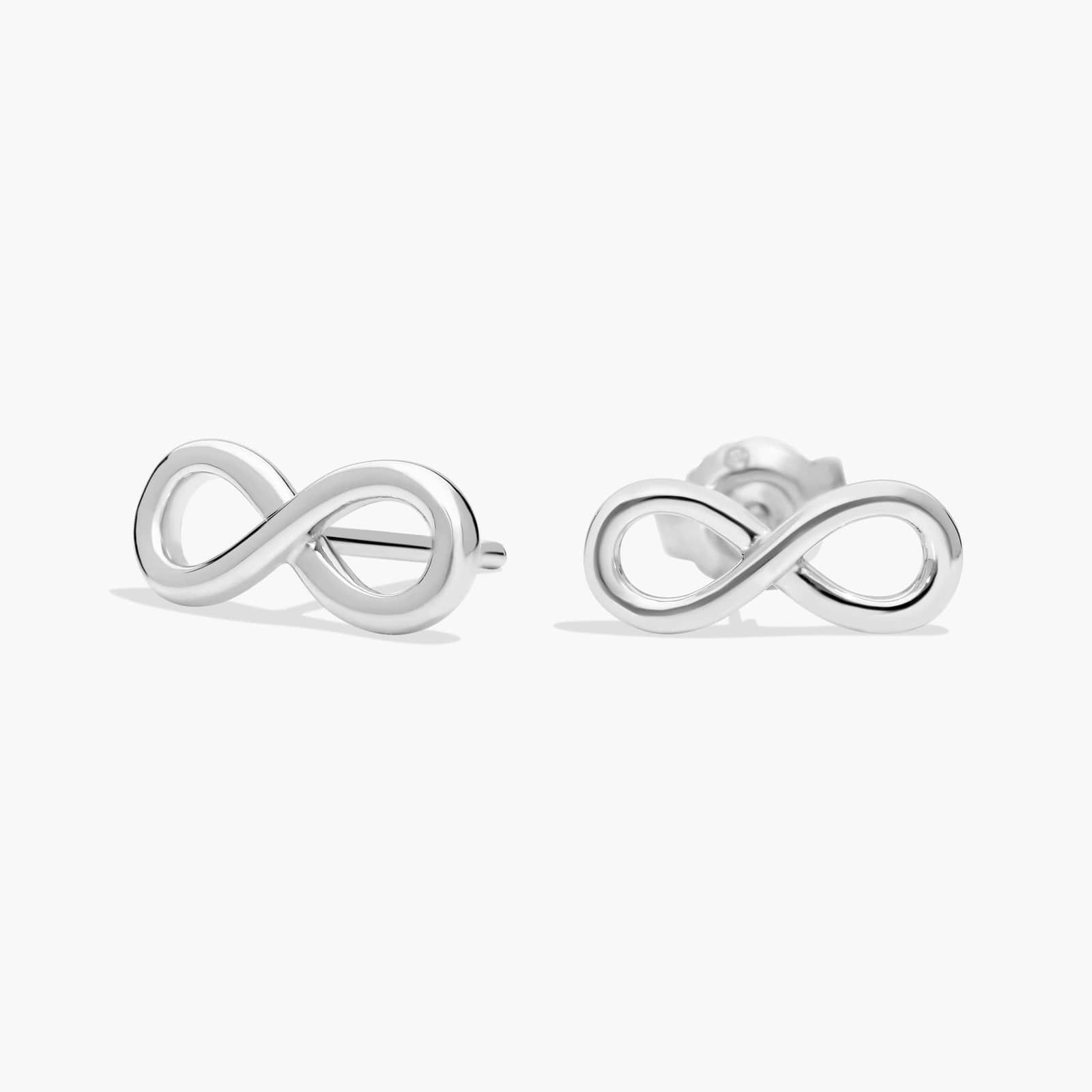 Infinity Stud Earrings in Sterling Silver