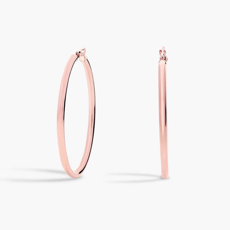 Medium Hoop Earring in 14k Rose Gold (2 x 34 mm)