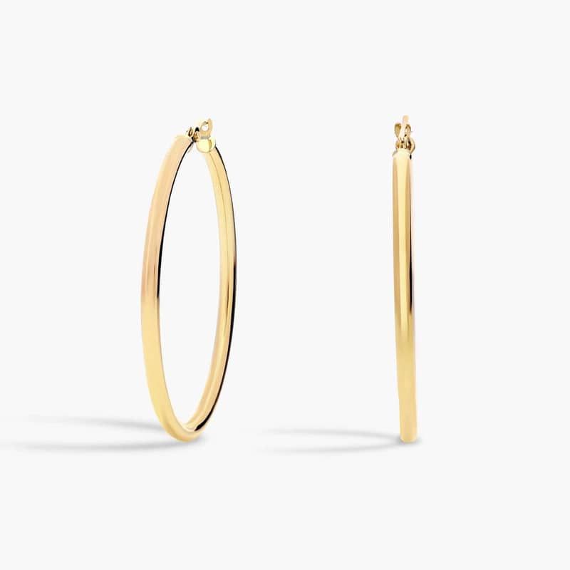 Medium Hoop Earrings in 14k Yellow Gold (2 x 34 mm)