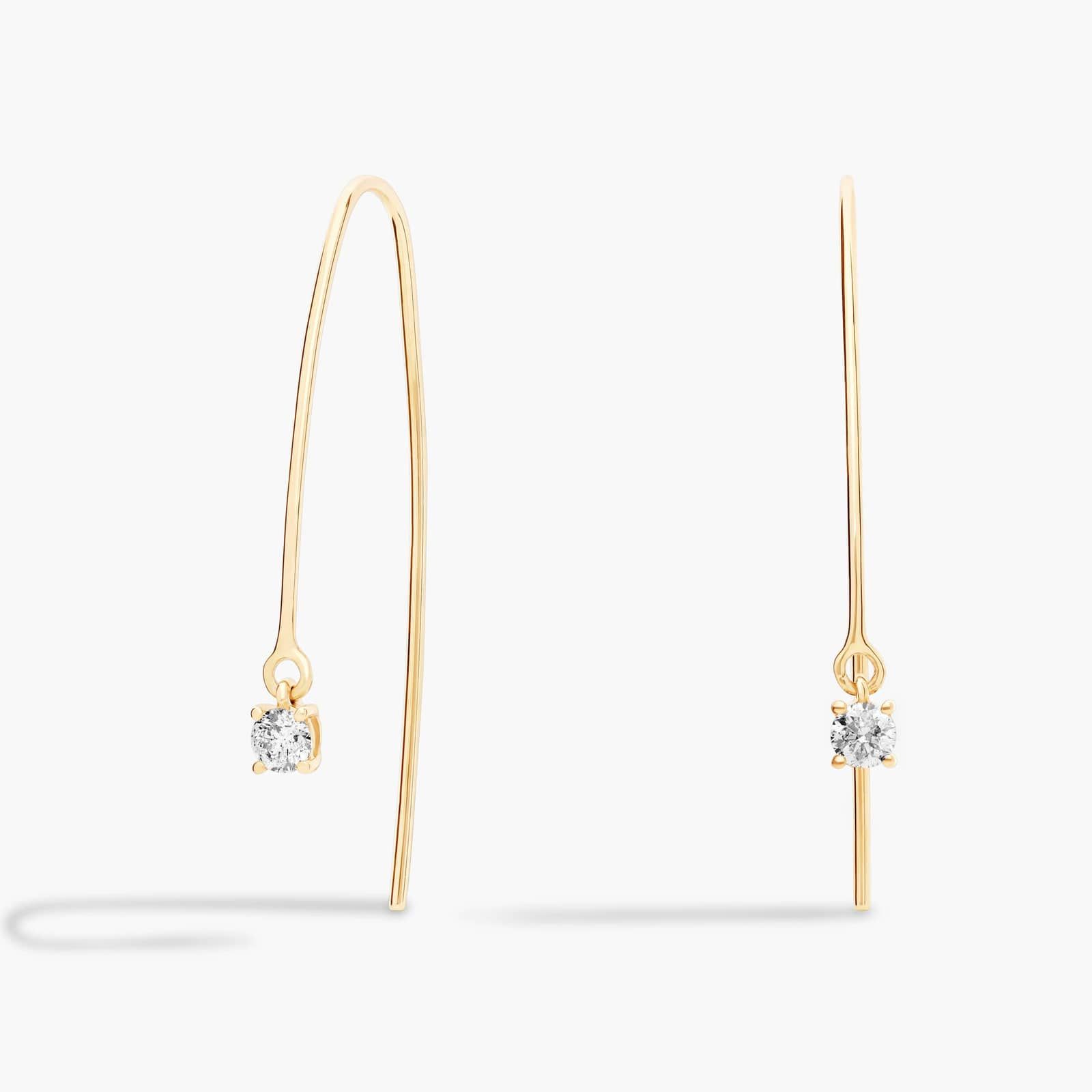 14K earrings with 2 1/2 in selling drop