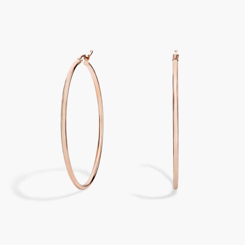 Large Hoop Earrings in 14k Rose Gold (2 x 50 mm)